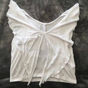 White Halter Crop Top